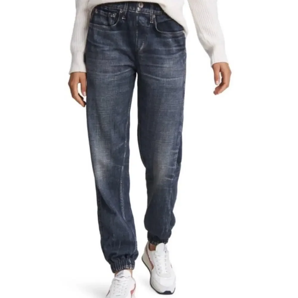 Rag & Bone Miramar Jogger Pants Sz XXS Women’s Blue Jeans Denim Print - Picture 2 of 16